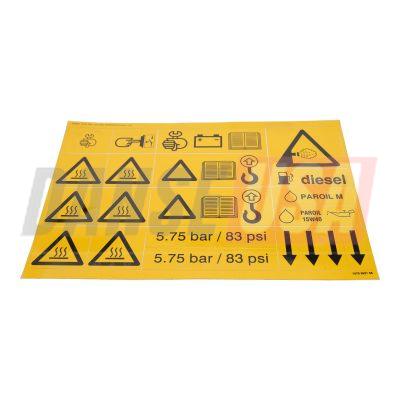1079992156 INFORMATION LABEL FOR ATLAS COPCO DYNAPAC CHICAGO PNEUMATIC EQUIPMENT
