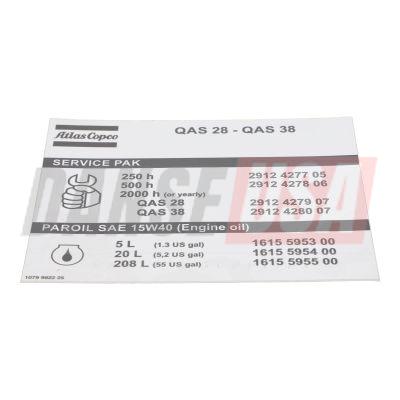 1079992225 INFORMATION LABEL FOR ATLAS COPCO DYNAPAC CHICAGO PNEUMATIC EQUIPMENT