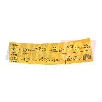 1079992489 INFORMATION LABEL FOR ATLAS COPCO DYNAPAC CHICAGO PNEUMATIC EQUIPMENT
