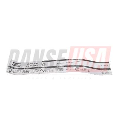 1079992728 LABEL FOR ATLAS COPCO DYNAPAC CHICAGO PNEUMATIC EQUIPMENT