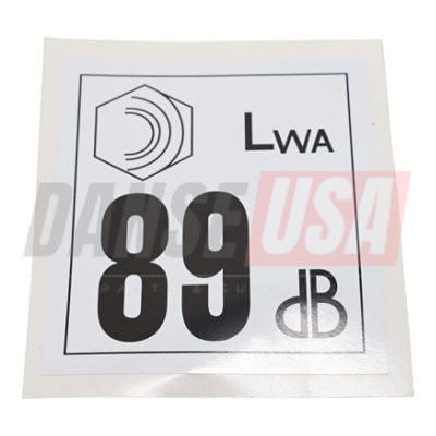 1604331715 LABEL NOISE 89 FOR ATLAS COPCO DYNAPAC CHICAGO PNEUMATIC EQUIPMENT