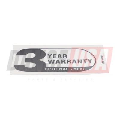 1604579701 WARRANTY LABEL FOR ATLAS COPCO DYNAPAC CHICAGO PNEUMATIC EQUIPMENT
