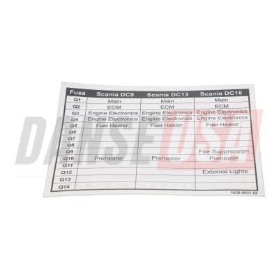 1638093102 DECAL INSTRU FOR ATLAS COPCO DYNAPAC CHICAGO PNEUMATIC EQUIPMENT