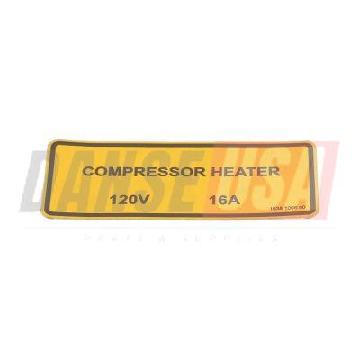 1638100600 DECAL HEATER FOR ATLAS COPCO DYNAPAC CHICAGO PNEUMATIC EQUIPMENT