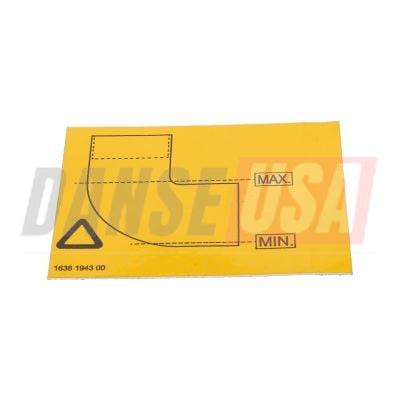 1638194300 DECAL INSTRUCT. FOR ATLAS COPCO DYNAPAC CHICAGO PNEUMATIC EQUIPMENT