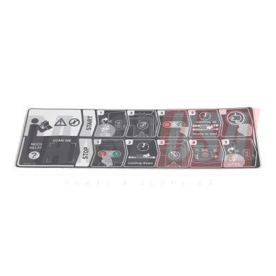 1638291700 DECAL START-STOP INSTRUCT. FOR ATLAS COPCO DYNAPAC CHICAGO PNEUMATIC EQUIPMENT