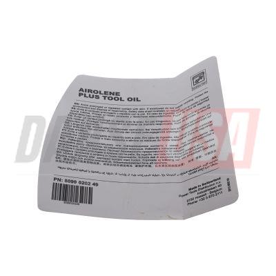2915809200 LABEL AIROLENE PLUS OIL 5L (BACK) FOR ATLAS COPCO DYNAPAC CHICAGO PNEUMATIC EQUIPMENT