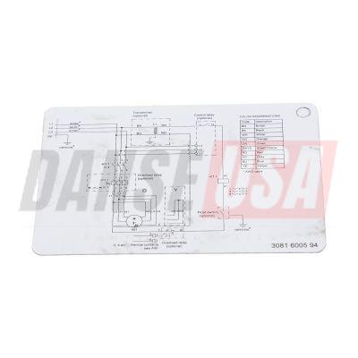 3081600594 LABEL,WIRING DIAGRAM FOR ATLAS COPCO DYNAPAC CHICAGO PNEUMATIC EQUIPMENT