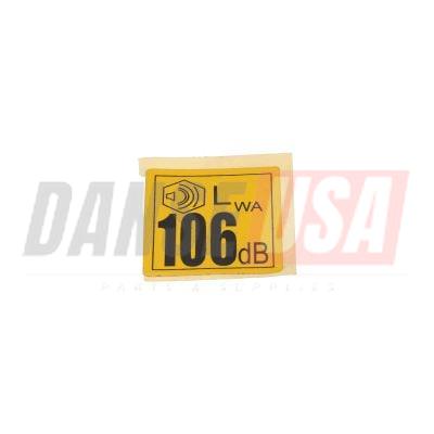 3310132706 Label- Sound Power Ganuine Part by Atlas Copco