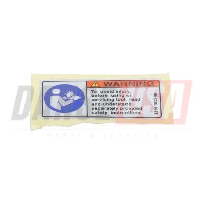 3310160200 SAFETY LABEL FOR ATLAS COPCO DYNAPAC CHICAGO PNEUMATIC EQUIPMENT