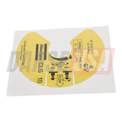9001000457 Sticker CLG 10 FOR ATLAS COPCO DYNAPAC CHICAGO PNEUMATIC EQUIPMENT