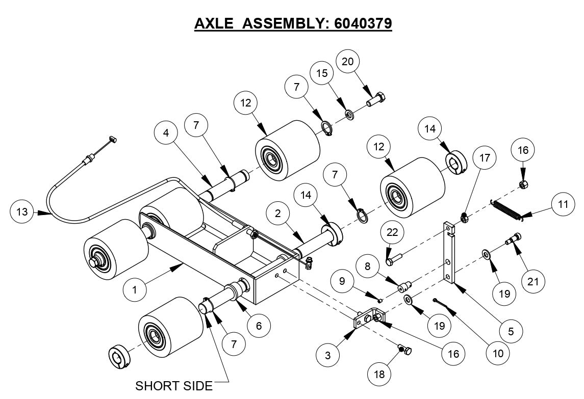 CC150XL-EE Axle Assembly