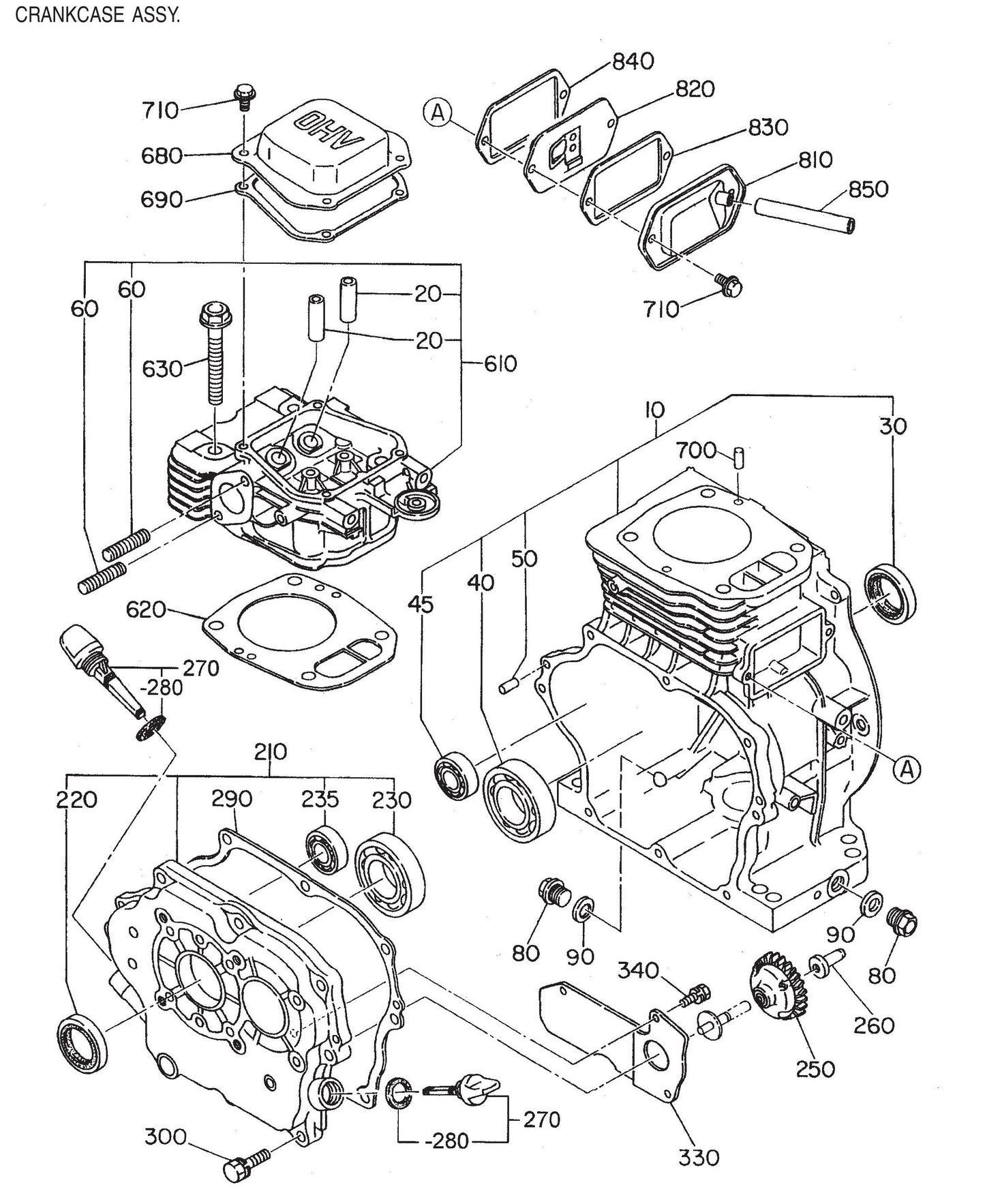B-Series Crankcase Assembly Parts