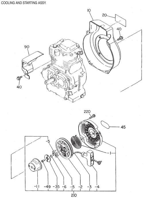 B-Series Cooling and Starting Assembly Parts