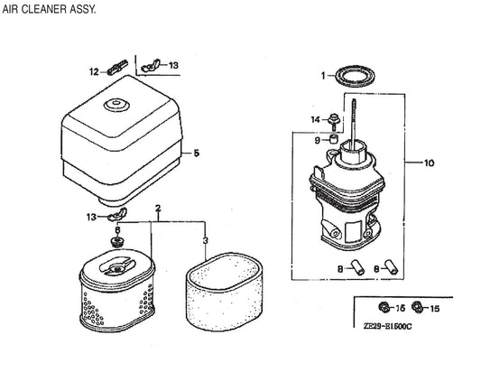 B-Series Air Cleaner Assembly Parts