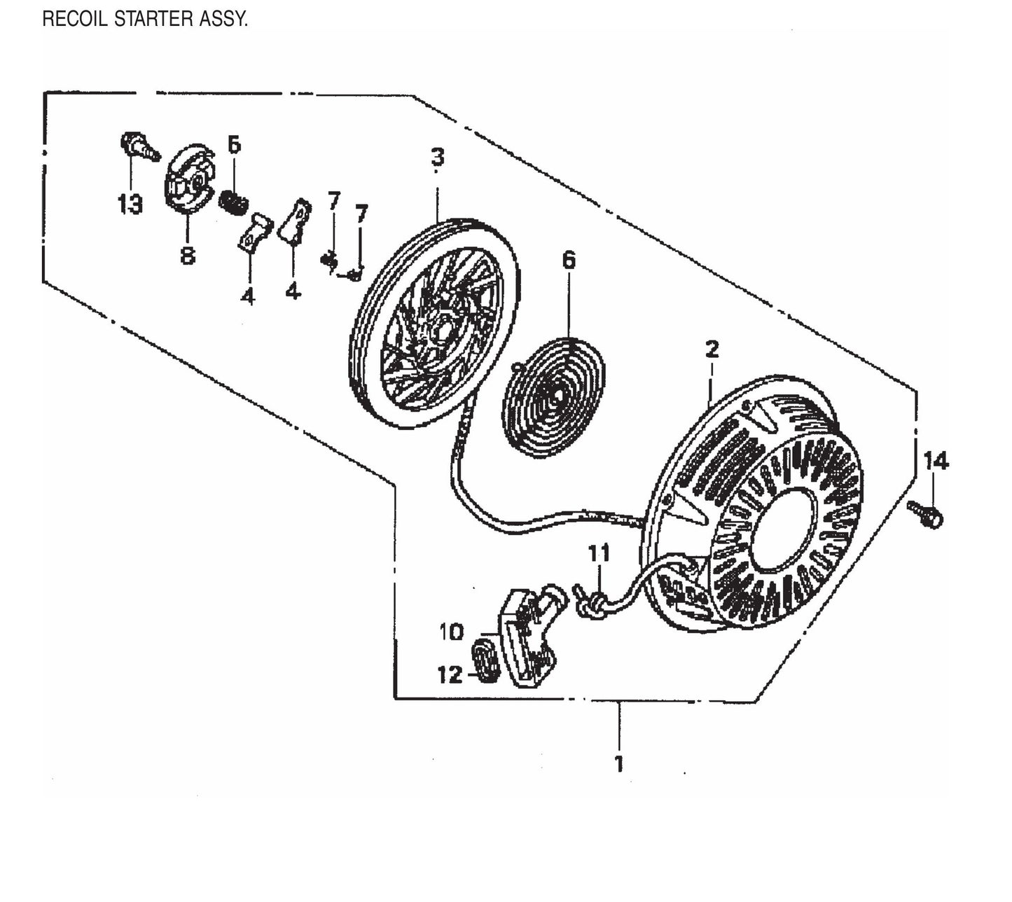 B-Series Recoil Starter Assembly Parts