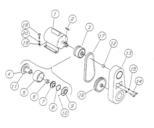 B-Series Electric Motor Assembly Parts by Multiquip Whiteman