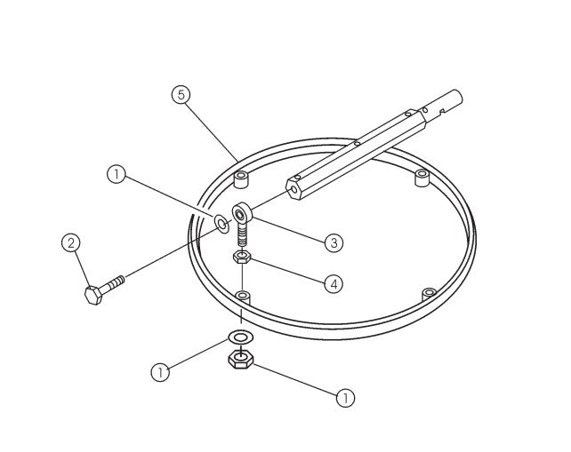 Stabilizer Ring Assembly Parts for B Series Trowels by Multiquip Whiteman