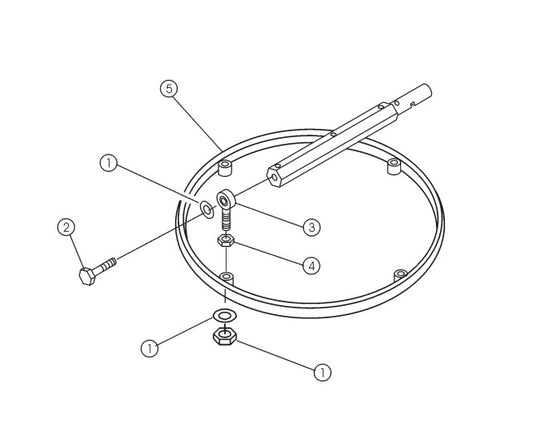 Stabilizer Ring Assembly Parts for B Series Trowels by Multiquip Whiteman