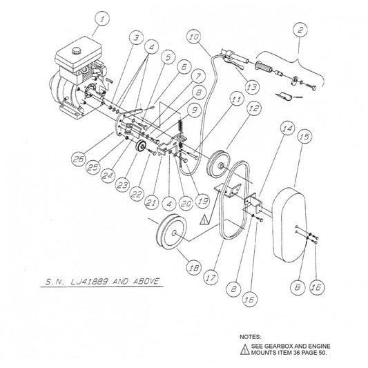 B-Series Hand Clutch Assembly Parts (S/N LJ41889 and Above) by Multiquip Whiteman