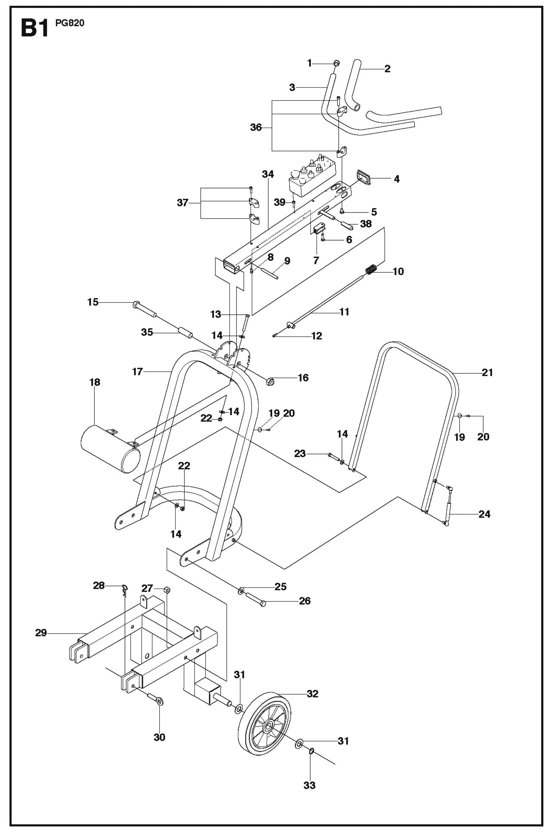 B1 Parts For PG 820 By Husqvarna