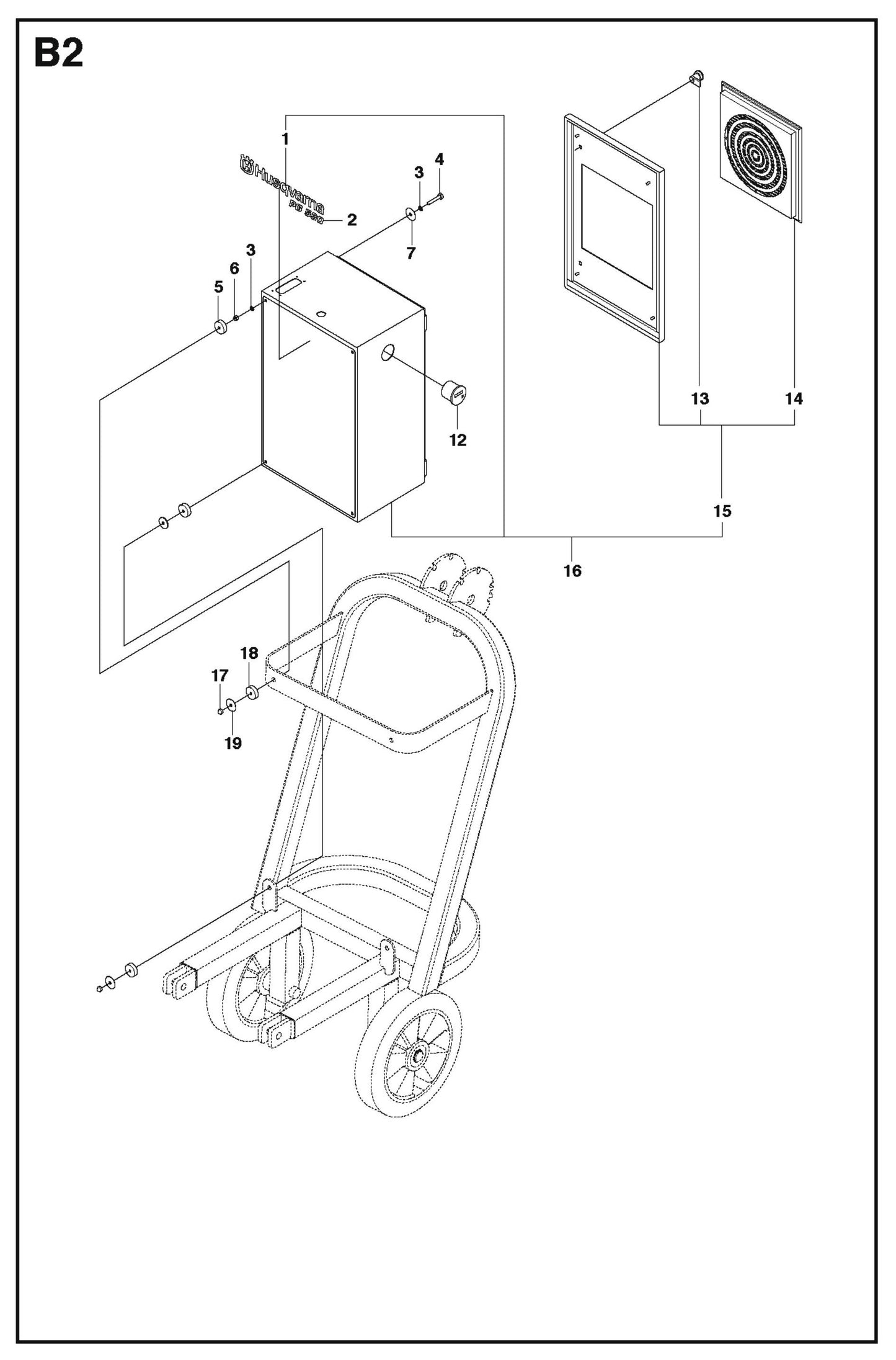 B2 Parts For PG 530 By Husqvarna