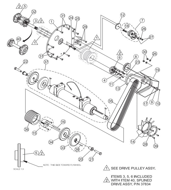 Belt Drive Assembly Parts-PS403016, PS403020, PS403026, PS403030 DEUTZ F2L2011 DIESEL ENGINE