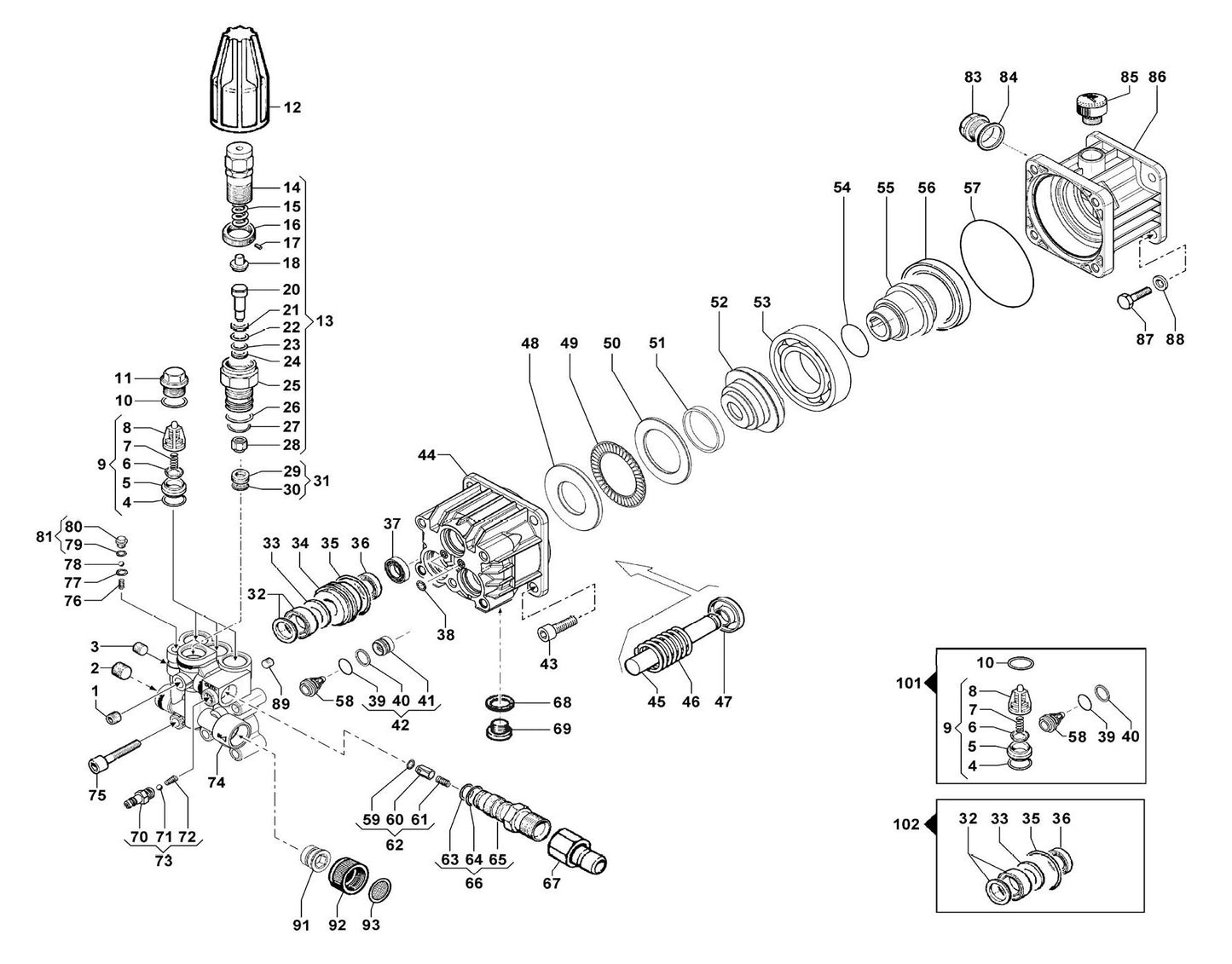 BE B286HC Pressure Washer Assembly-2 Parts by BE Power Equipment