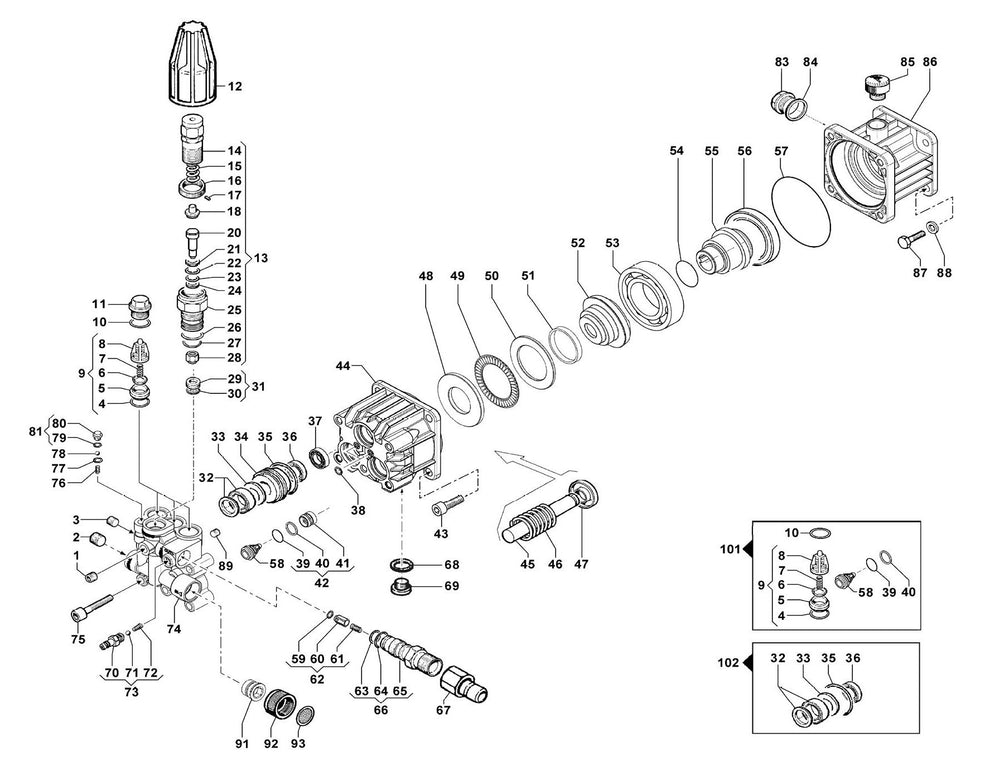 BE B286HC Pressure Washer Assembly-2 Parts by BE Power Equipment