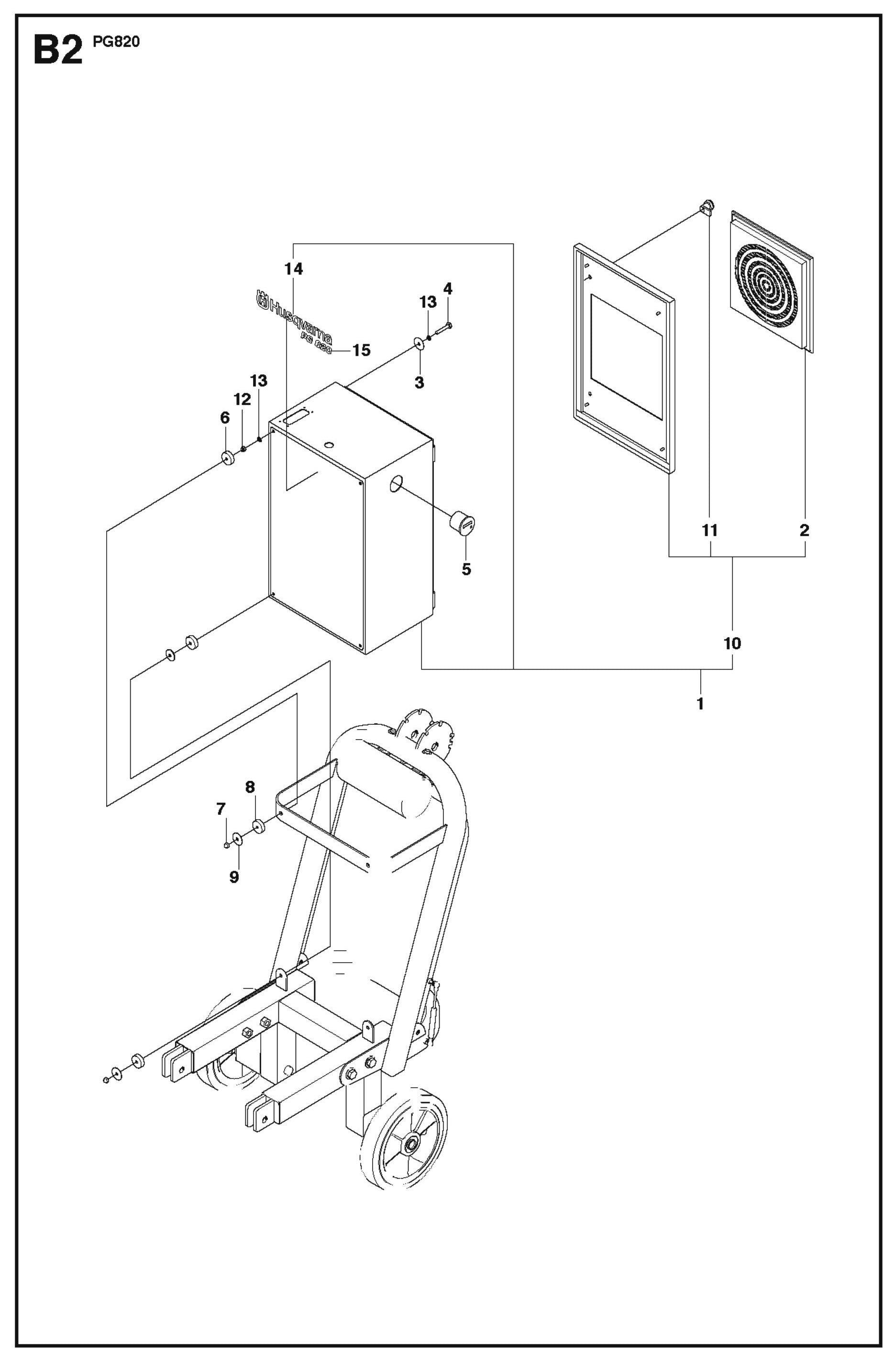 B2 Parts For PG 820 By Husqvarna