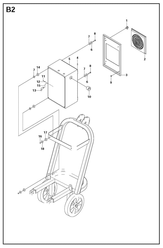 B2 Parts For PG 530,To Machine Number 1208-3,2008-10 By Husqvarna
