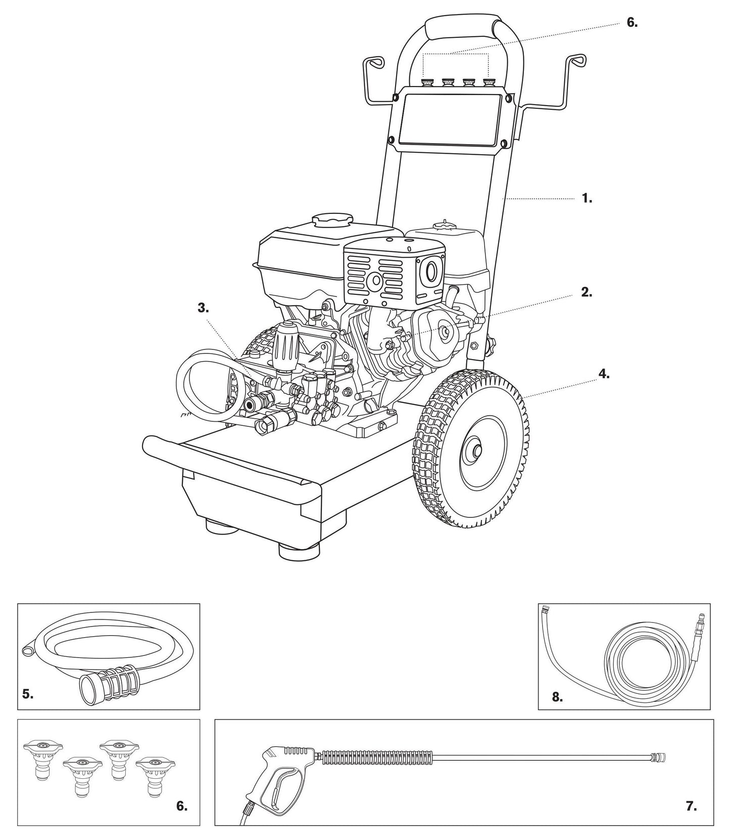 BE B389HA Pressure Washer Assembly-1 Parts by BE Power Equipment