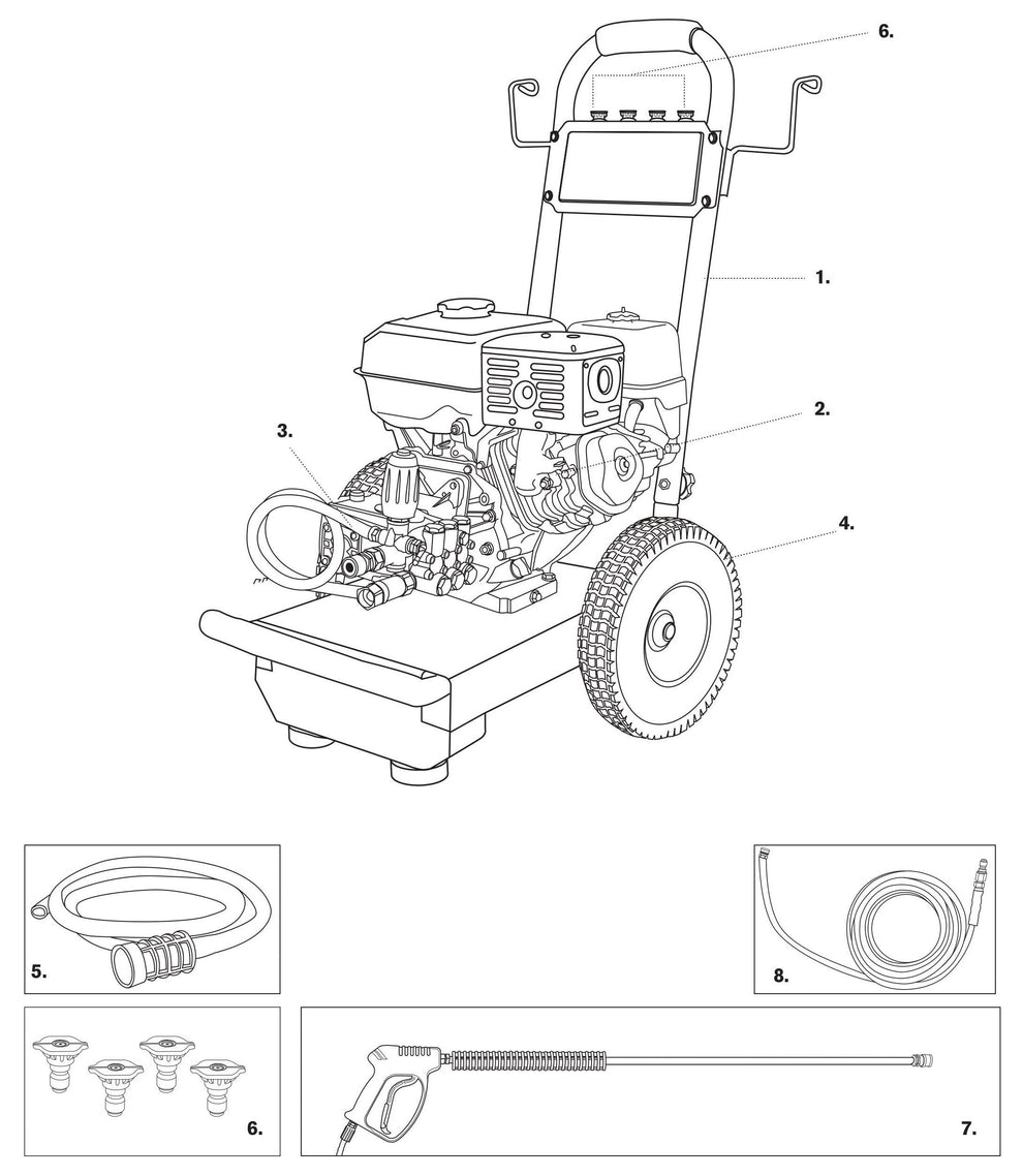 BE B389HA Pressure Washer Assembly-1 Parts by BE Power Equipment