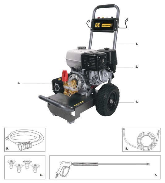 BE B389HC Pressure Washer Assembly-1 Parts by BE Power Equipment