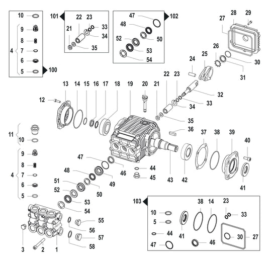 BE B4013HABC Pressure Washer Assembly-2 Parts by BE Power Equipment