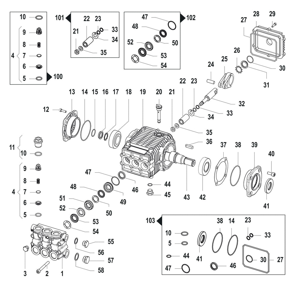 BE B4013HABC Pressure Washer Assembly-2 Parts by BE Power Equipment