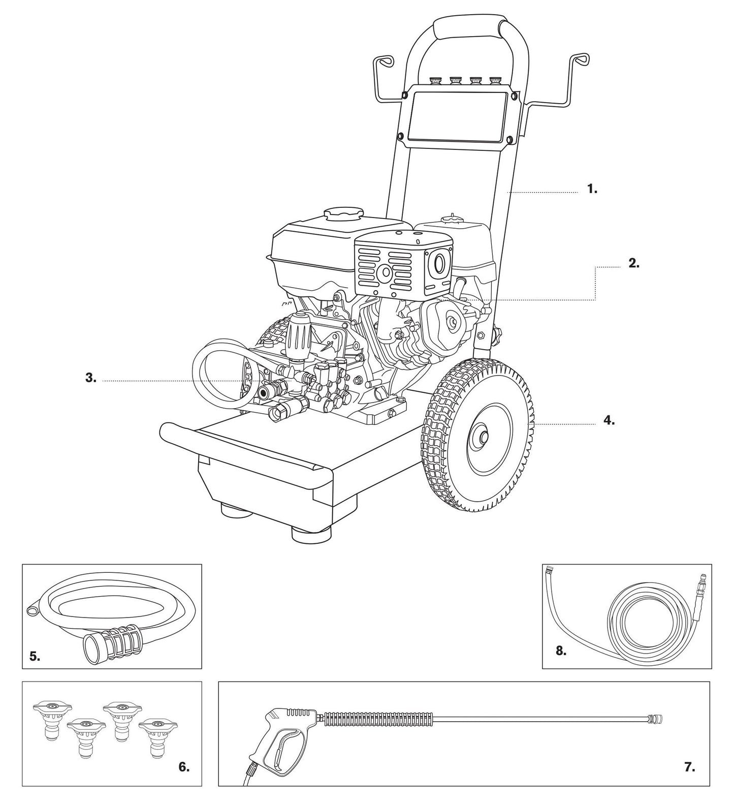 BE B4013HECS Pressure Washer Assembly-1 Parts by BE Power Equipment