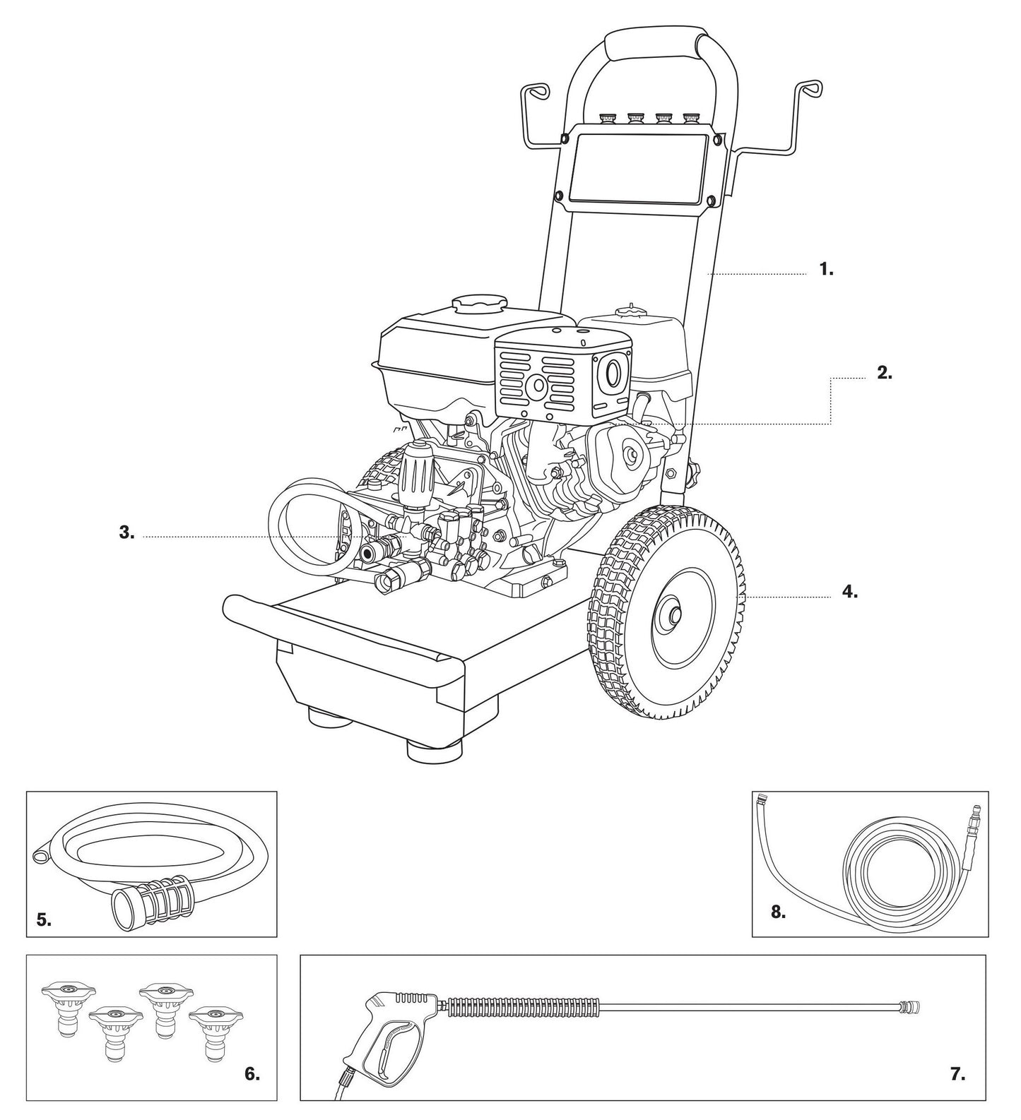 BE B4013HJS Pressure Washer Assembly-1 Parts by BE Power Equipment