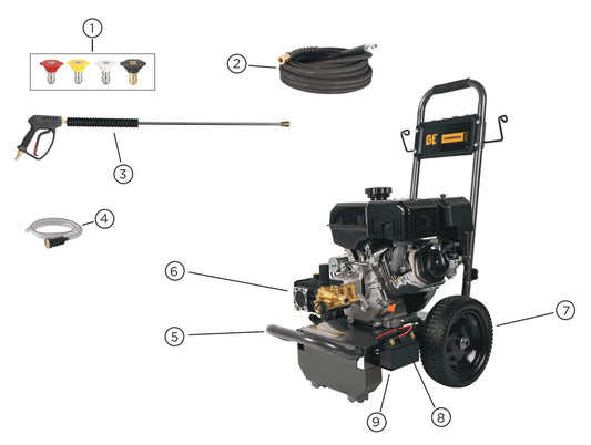 BE B4015REA Pressure Washer Components Assembly Parts by BE Power Equipment