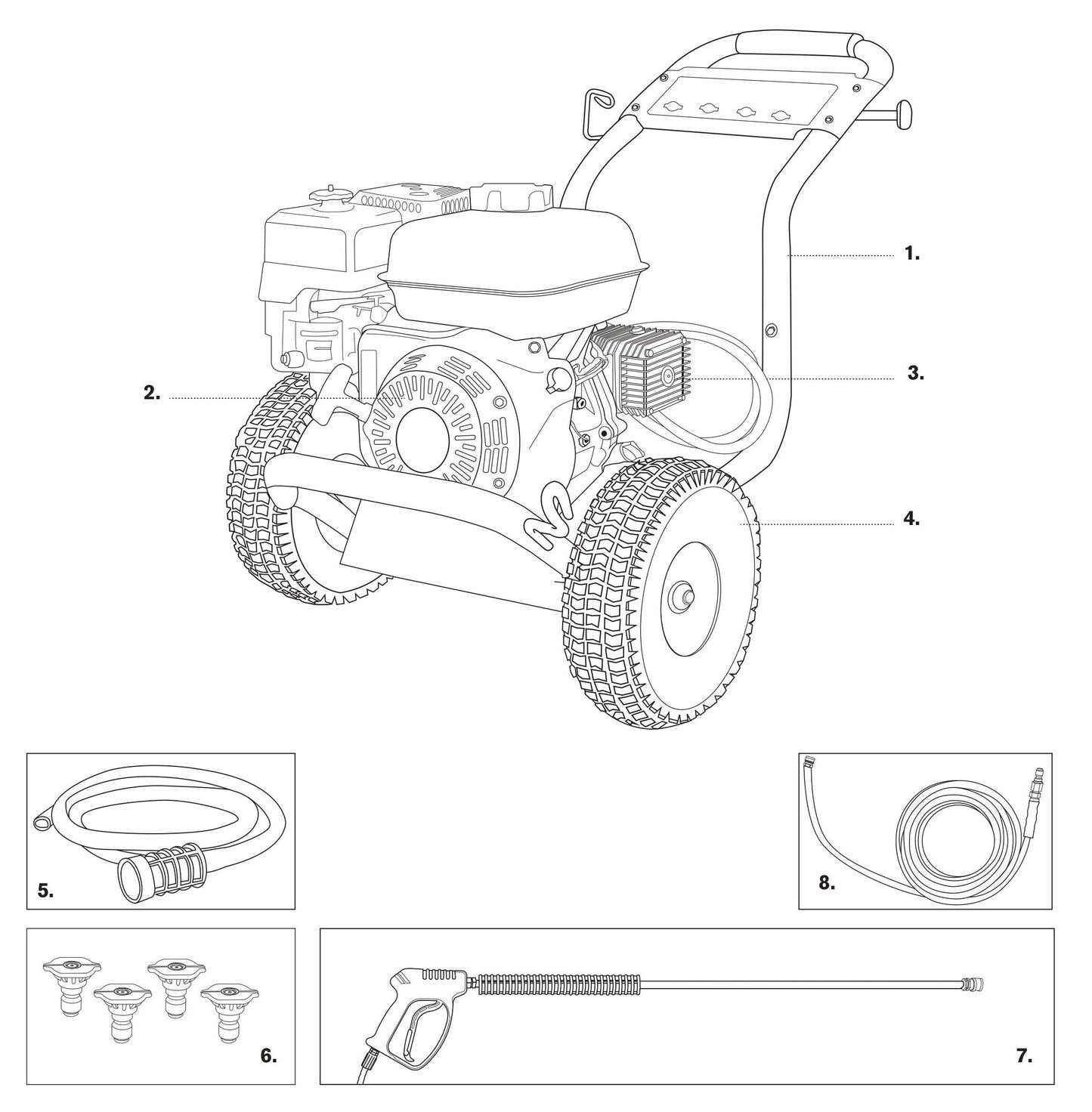 BE B4213HSJ Pressure Washer Assembly-1 Parts by BE Power Equipment