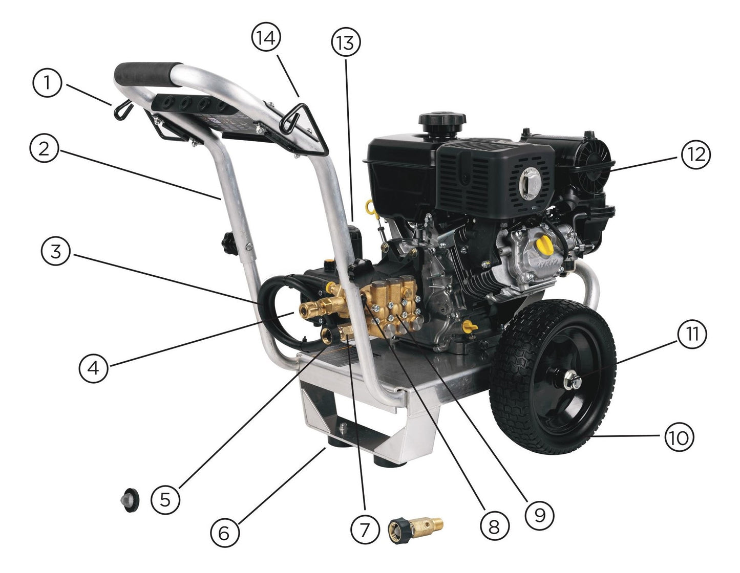 BE B4414VAAS Pressure Washer Unit Components Assembly Parts by BE Power Equipment