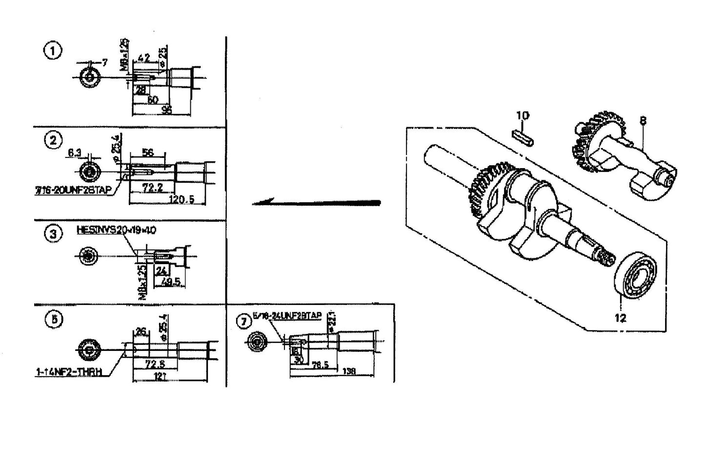 BA-Series Crankshaft Assembly Parts by Multiquip Whiteman