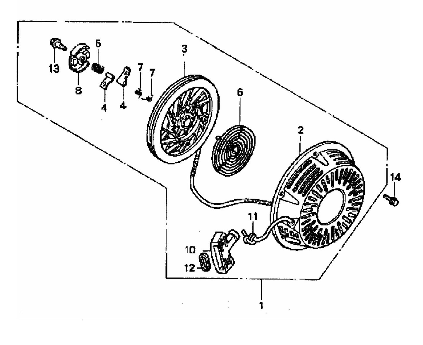 BA-Series Recoil Starter Assembly Parts