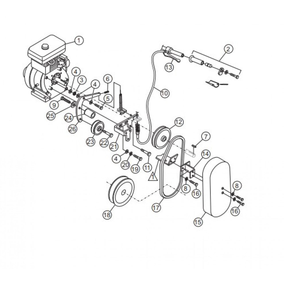 BA-Series Manual Clutch Assembly CE Complaint Option Parts by Multiquip Whiteman