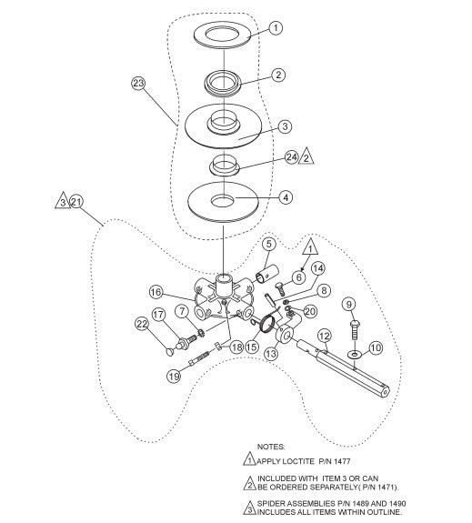BA-Series 4-Blade Spider Assembly. Parts by Multiquip Whiteman