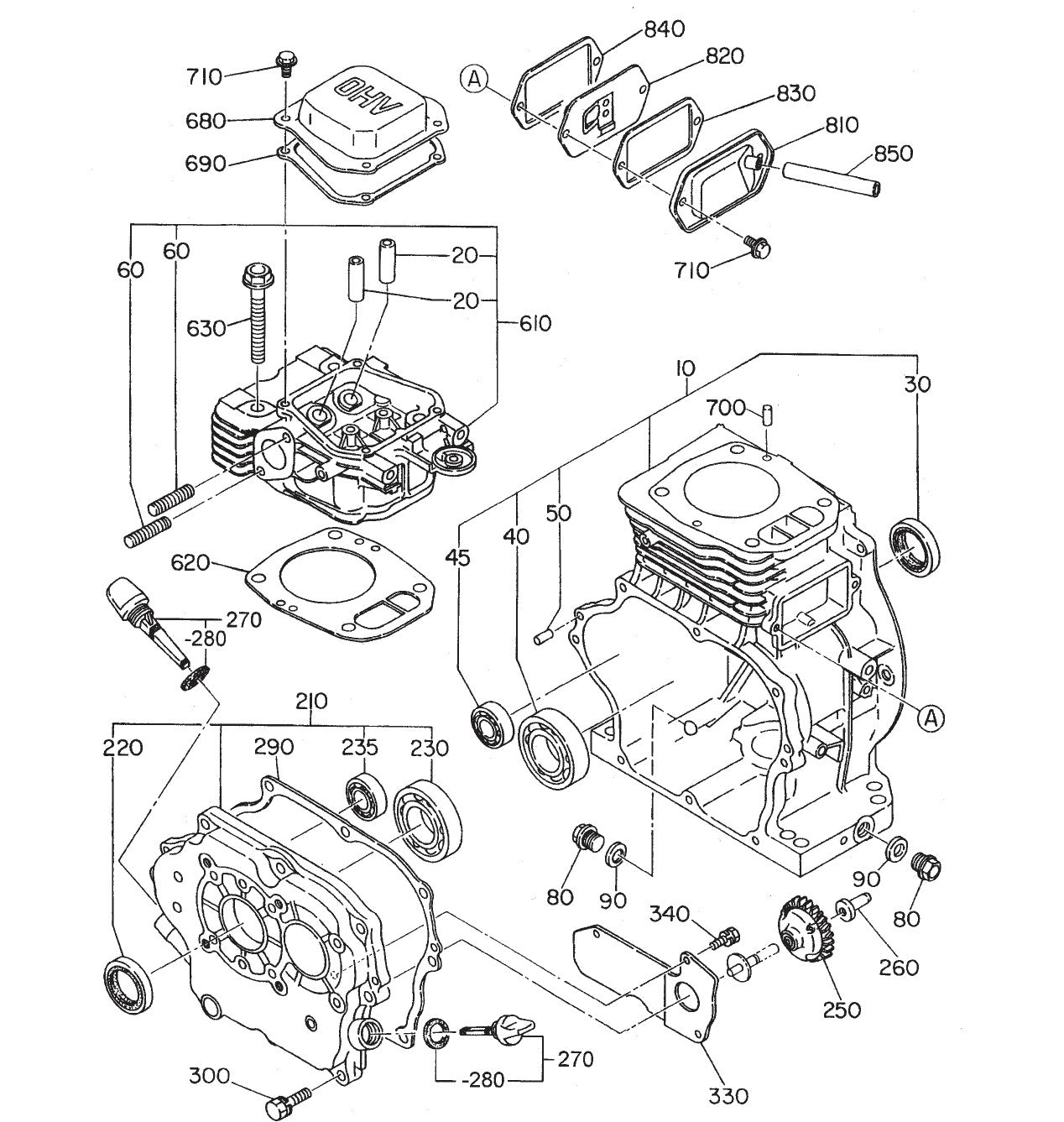 BA-Series Crankcase Assembly. Parts by Multiquip Whiteman