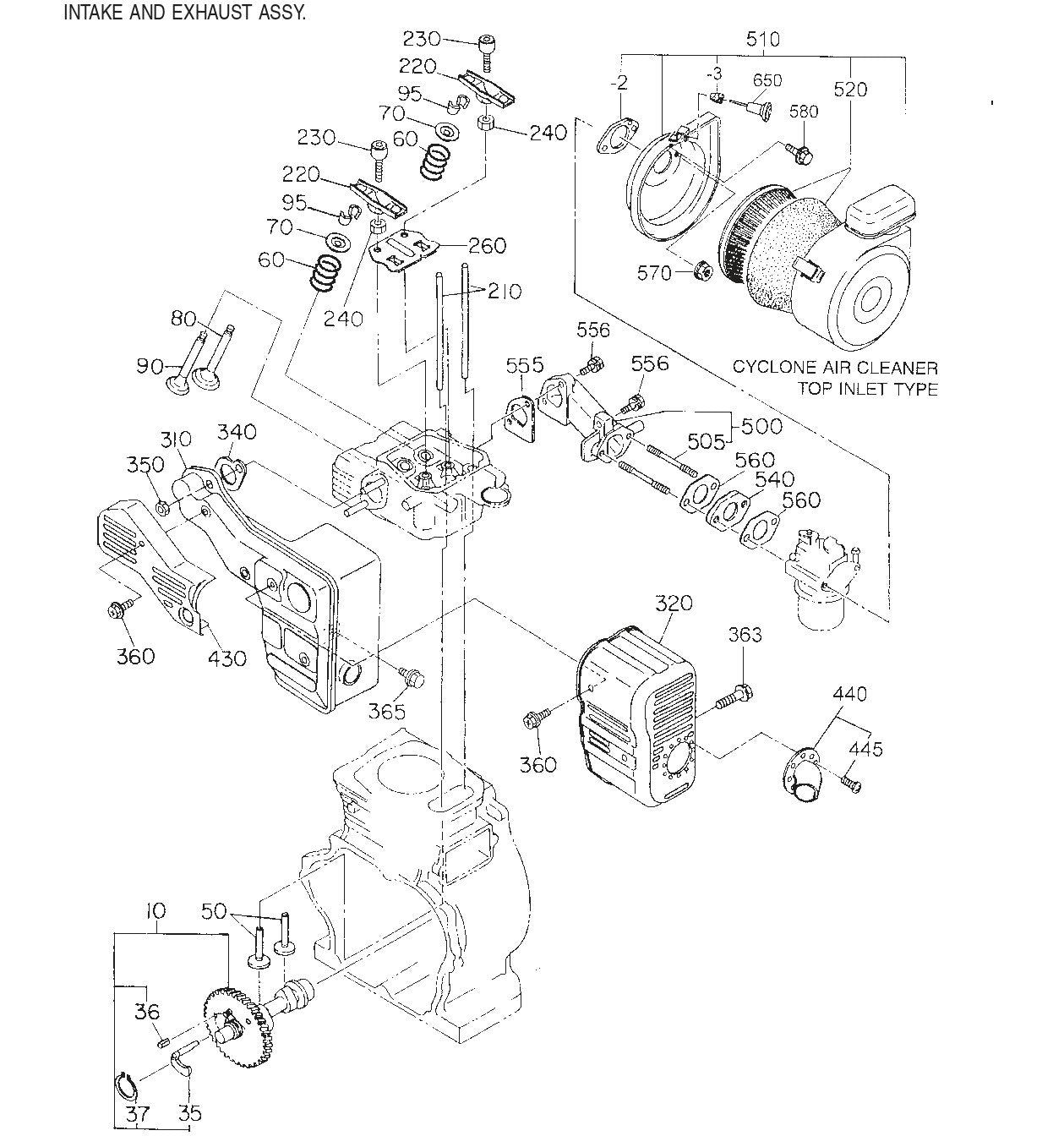 BA-Series Intake and Exhaust Assembly. Parts by Multiquip Whiteman