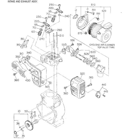 BA-Series Intake and Exhaust Assembly. Parts by Multiquip Whiteman