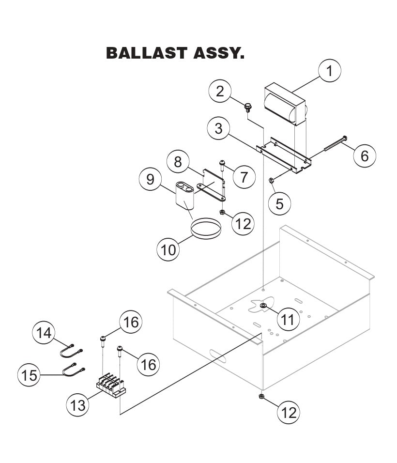 GB43SC GloBug Lighting System Ballast Assembly Parts by Multiquip