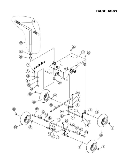 GBC8LED GloBug Lighting System Base Assembly Parts by Multiquip